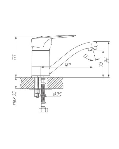 Смеситель для кухни Haiba HB4504 Хром