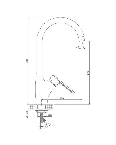 Смеситель для кухни Haiba HB70198 Хром