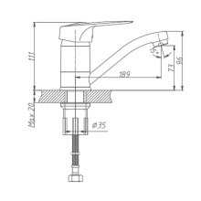 Смеситель для кухни Haiba HB4504-2 Хром