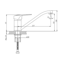 Смеситель для кухни Haiba HB4904 Хром