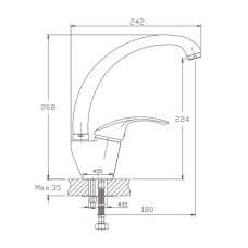 Смеситель для кухни Haiba HB4121-5 Сатин