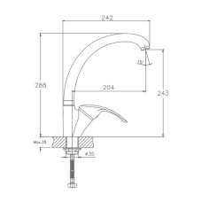 Смеситель для кухни Haiba HB4221-5 Сатин