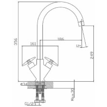 Смеситель для кухни Haiba HB4099 Хром
