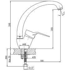 Смеситель для кухни Haiba HB4163 Хром
