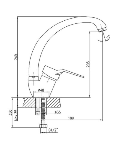 Смеситель для кухни Haiba HB4163 Хром