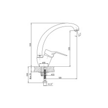 Смеситель для кухни Haiba HB4163-2 Хром