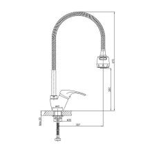 Смеситель для кухни Haiba HB4313 Хром