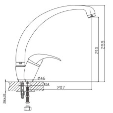 Смеситель для кухни Haiba HB4115 Хром