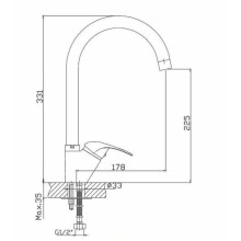 Смеситель для кухни Haiba HB4615 Хром