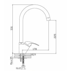 Смеситель для кухни Haiba HB4615 Хром