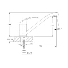 Смеситель для кухни Haiba HB4836 Хром