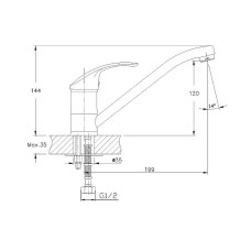 Смеситель для кухни Haiba HB4836 Хром