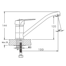 Смеситель для кухни Haiba HB4837 Хром