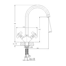 Смеситель для кухни Haiba HB4118 Хром