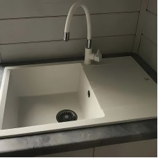 Смеситель для кухни Haiba HB70113-8 Белый Хром