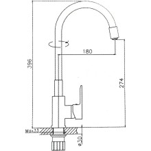 Смеситель для кухни Haiba HB70113-8 Белый Хром