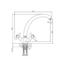 Смеситель для кухни Haiba HB4719 Хром