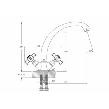 Смеситель для кухни Haiba HB4724 Хром