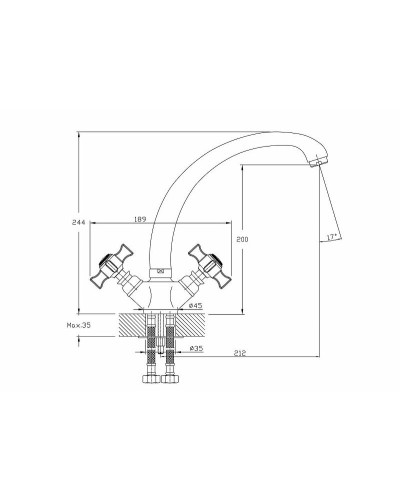 Смеситель для кухни Haiba HB4724 Хром