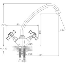 Смеситель для кухни Haiba HB4924 Хром