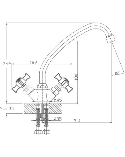 Смеситель для кухни Haiba HB4924 Хром