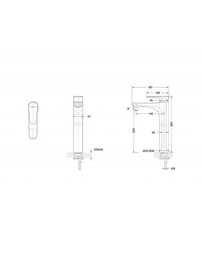 Смеситель для раковины Bravat Source F1173218BW-A9-ENG Черный матовый