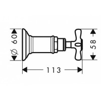 Запорный вентиль Axor Montreux 16871000 Хром