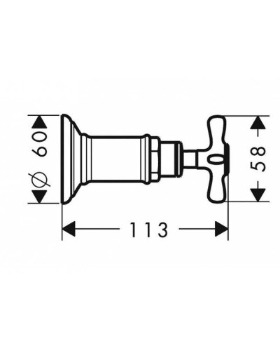 Запорный вентиль Axor Montreux 16871000 Хром