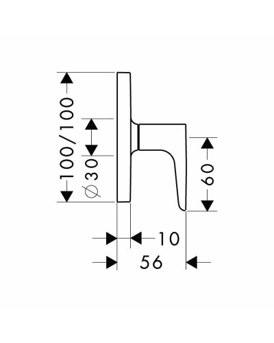 Запорный вентиль Axor Citterio M 34960000 Хром