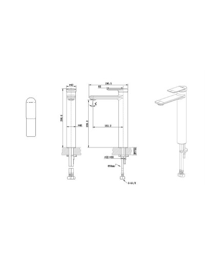 Смеситель для раковины Bravat Eddie F1369402BW-A9-ENG Черный матовый