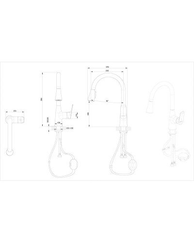 Смеситель для кухни Bravat Rhein F7460564CP-ENG Хром