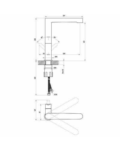 Смеситель для кухни Ravak Puri PU 016.00 X070143 Хром