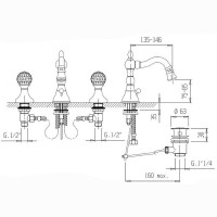 Смеситель для биде Cezares Atlantis-Nostalgia ATLANTIS-NOSTALGIA-BBS2-02 Бронза