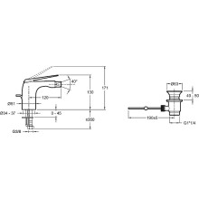 Смеситель для биде Jacob Delafon Avid E97014-BN Никель
