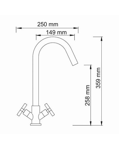 Смеситель для кухни WasserKRAFT Weser 7847 Хром