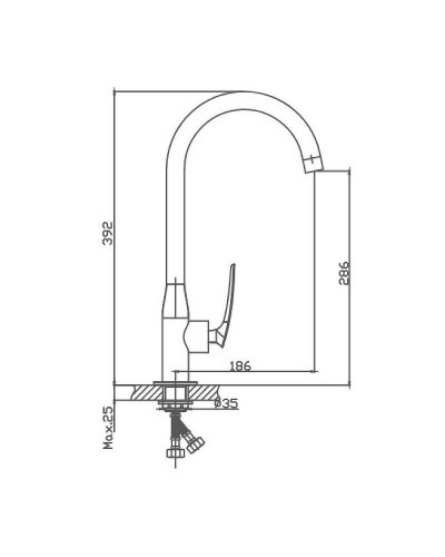 Смеситель для кухни Haiba HB70616 Хром