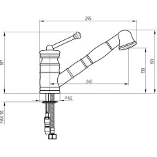 Смеситель для кухни Migliore Queen 18251 Хром