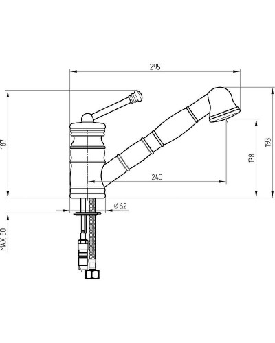 Смеситель для кухни Migliore Queen 18251 Хром