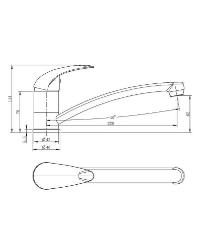 Смеситель для кухни Koller Pool Design Plus DS01000S Хром