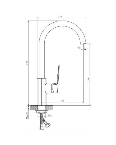 Смеситель для кухни Koller Pool Grace GR0500 Хром