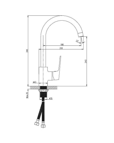 Смеситель для кухни Koller Pool Kvadro Start KS0500 Хром