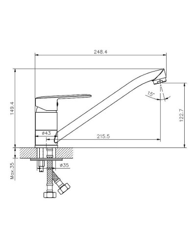 Смеситель для кухни Koller Pool Line LN0950 Хром