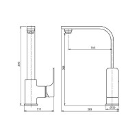 Смеситель для кухни Koller Pool Neon Cube NC0500 Хром