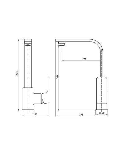 Смеситель для кухни Koller Pool Neon Cube NC0500 Хром