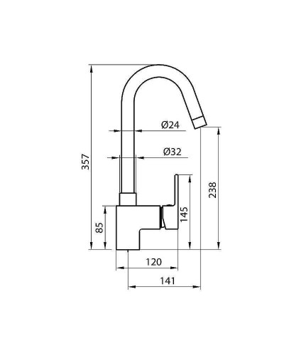 Смеситель для кухни Koller Pool Round Arc RA0500 Хром