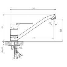 Смеситель для кухни Koller Pool Stream ST0950 Хром