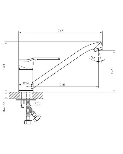 Смеситель для кухни Koller Pool Stream ST0950 Хром
