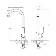 Смеситель для кухни Koller Pool Twist TW0500 Хром