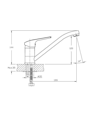 Смеситель для кухни Koller Pool Twist TW0950 Хром