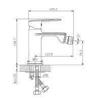 Смеситель для биде Koller Pool Line LN0300 Хром